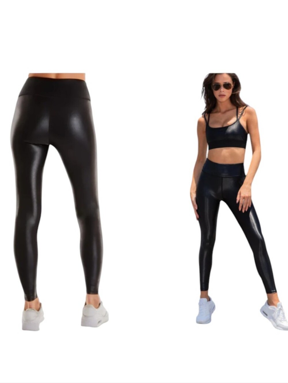 NWT Noli Liquid Legging Black Gloss Italian Fabric Size S
